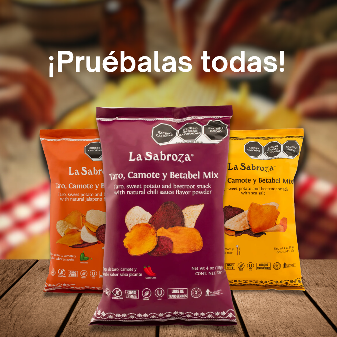Veggie Chips Taro, Camote y Betabel Mix Salsa Picante