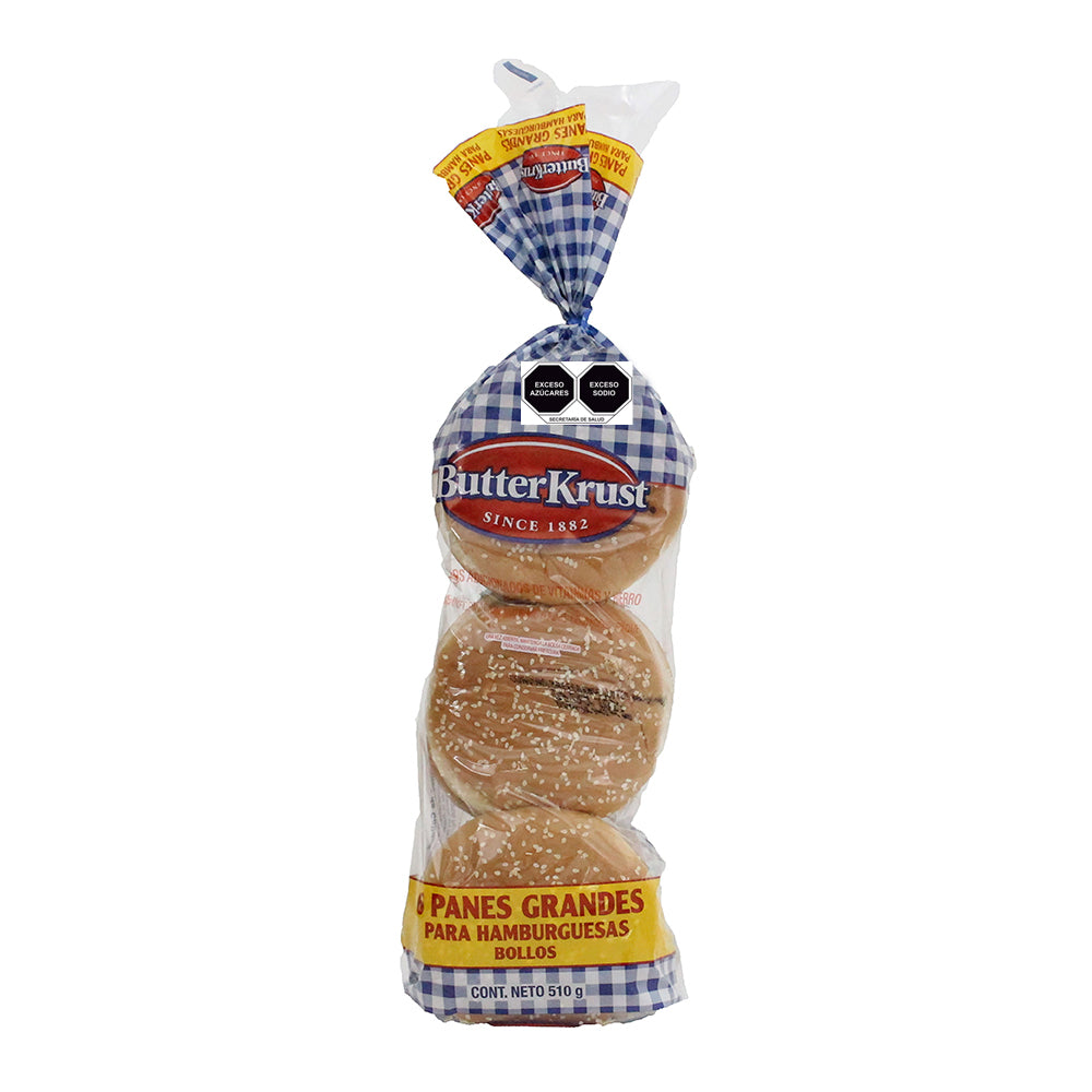 Pan Para Hamburguesa 6 Pzas