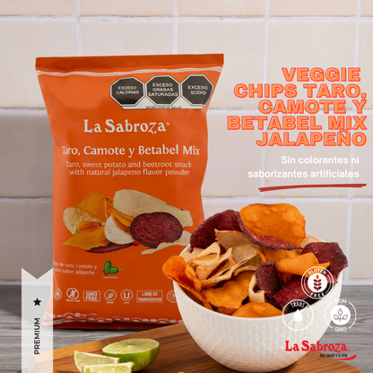 Veggie Chips Taro, Camote y Betabel Mix Jalapeño