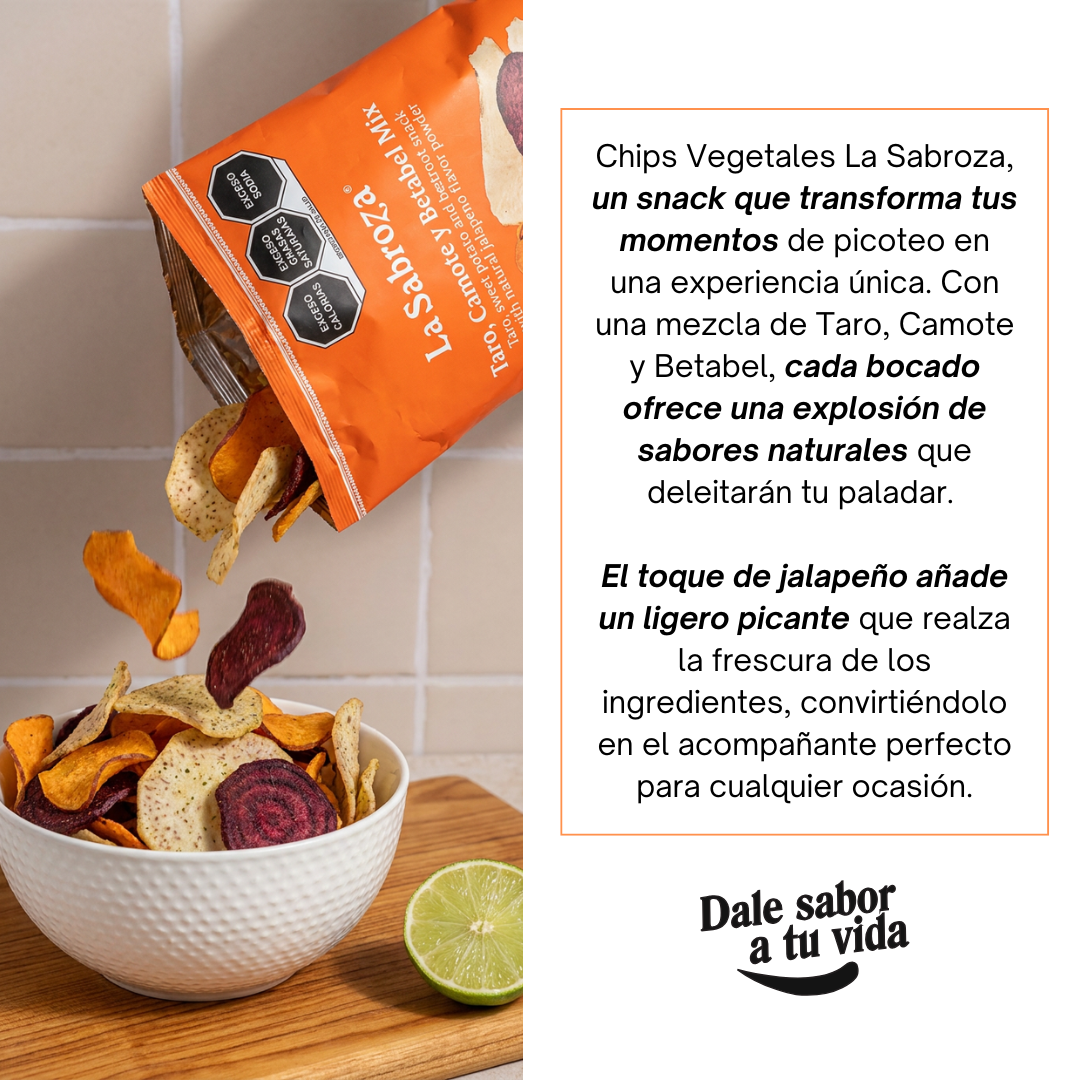 Veggie Chips Taro, Camote y Betabel Mix Jalapeño