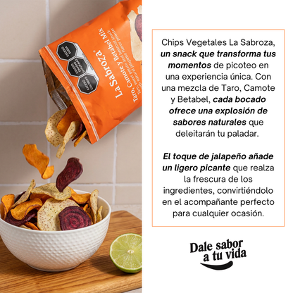 Veggie Chips Taro, Camote y Betabel Mix Jalapeño