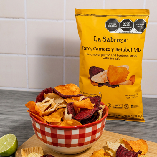 Veggie Chips Taro, Camote y Betabel Mix Sal de Mar