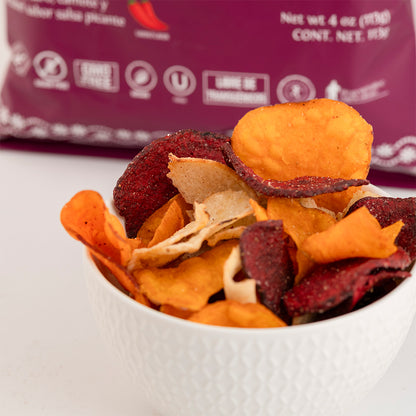 Veggie Chips Taro, Camote y Betabel Mix Salsa Picante