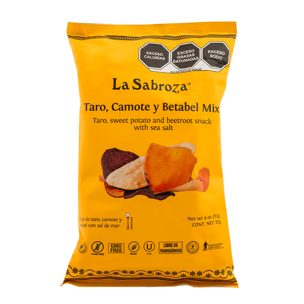 Veggie Chips Taro, Camote y Betabel Mix Sal de Mar