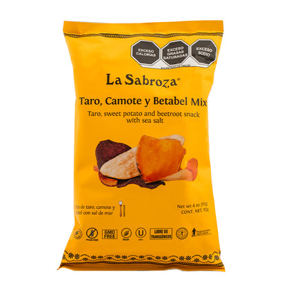 Veggie Chips Taro, Camote y Betabel Mix Sal de Mar